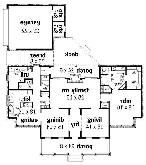 First Floor Plan image of Banner Hall-3000 House Plan